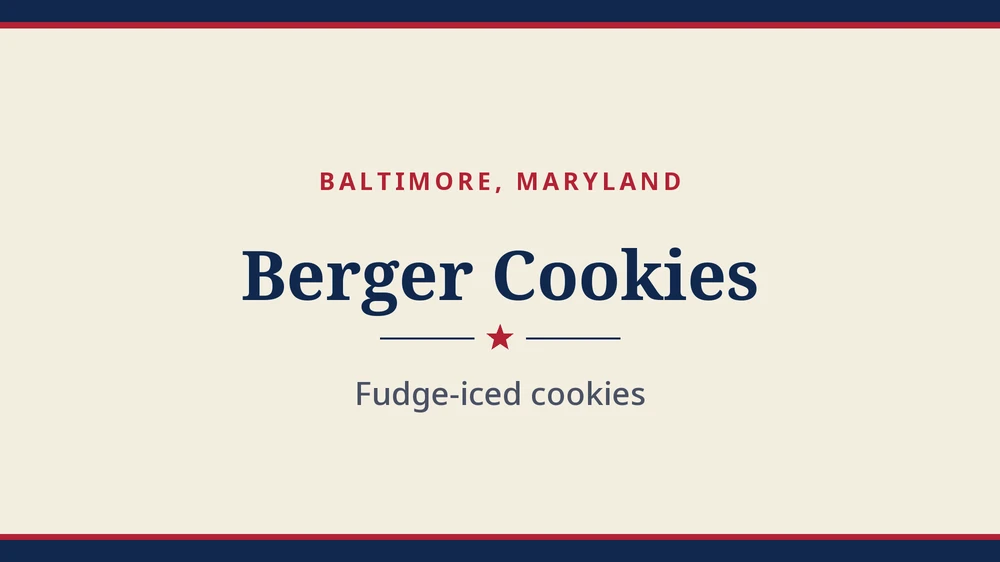 Title card: Berger Cookies, Baltimore, Maryland (no product photo yet)