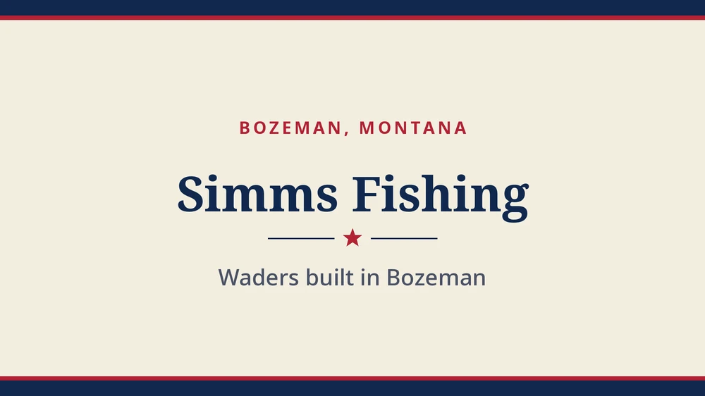 Title card: Simms Fishing, Bozeman, Montana (no product photo yet)