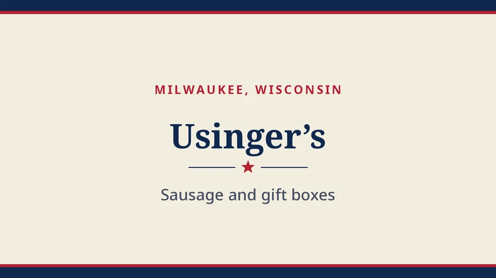 Title card: Usinger’s, Milwaukee, WI (no product photo yet)